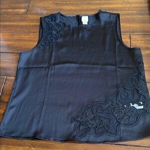 Joie Black Embellished Boxy Tank Top